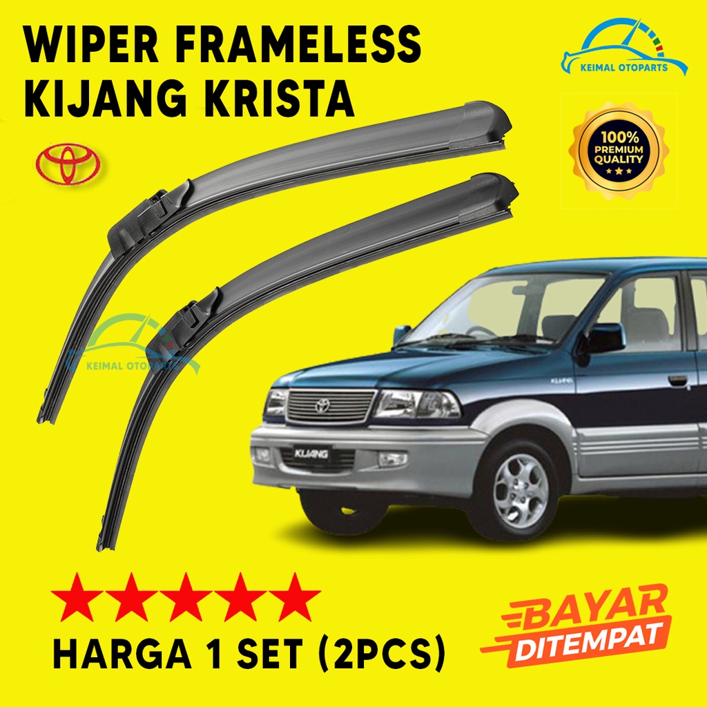 Jual Cod Wiper Frameless Kijang Krista Set Kiri Dan Kanan Wiper Tanpa Rangka Besi Wiper