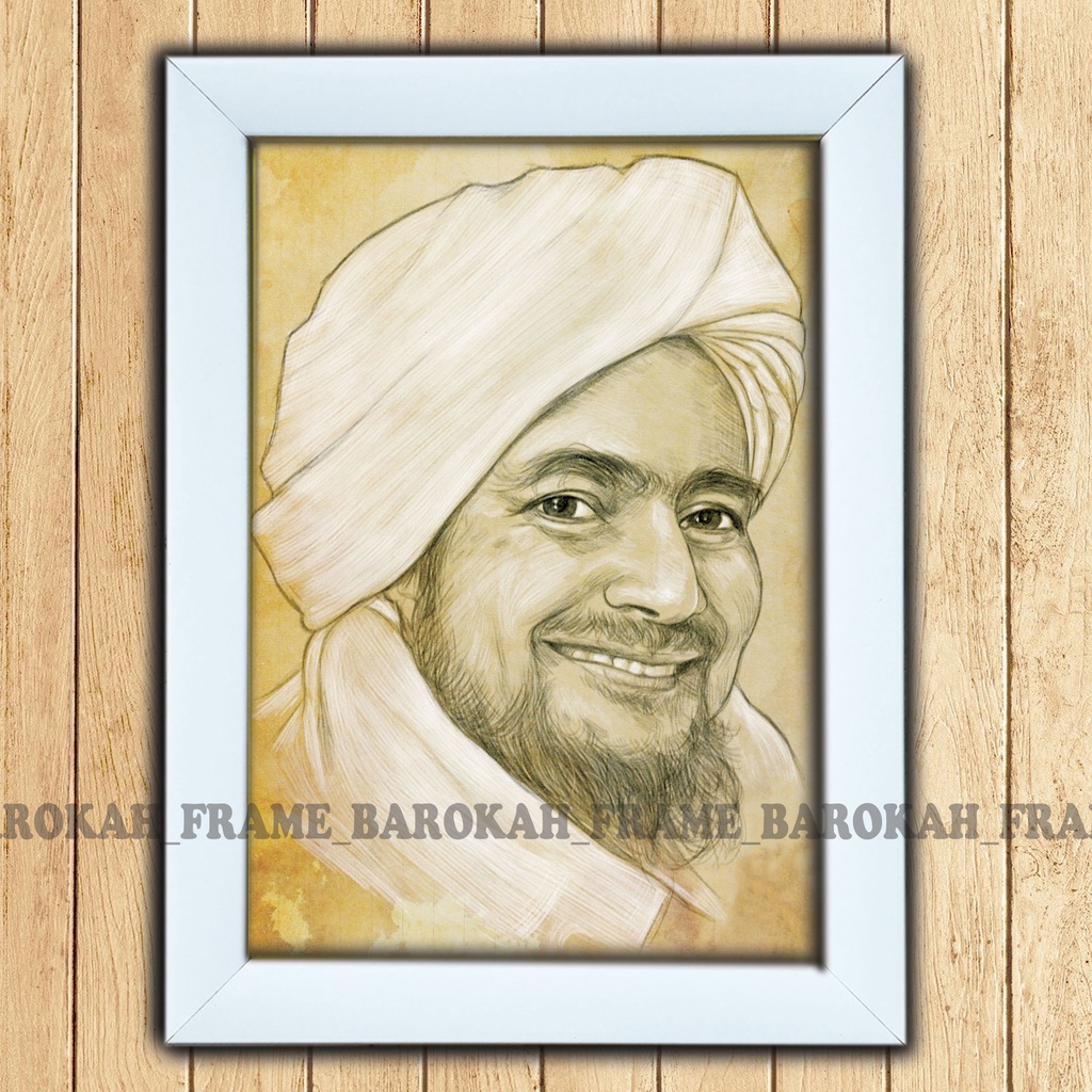 Pigura + Foto Habaib Habib dan Ulama , CUSTOM / REQUEST Sendiri Ukuran 32x48cm