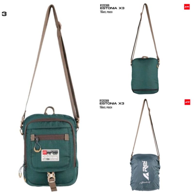 tas selempang original Arei Estonia X3 dapat cover bag