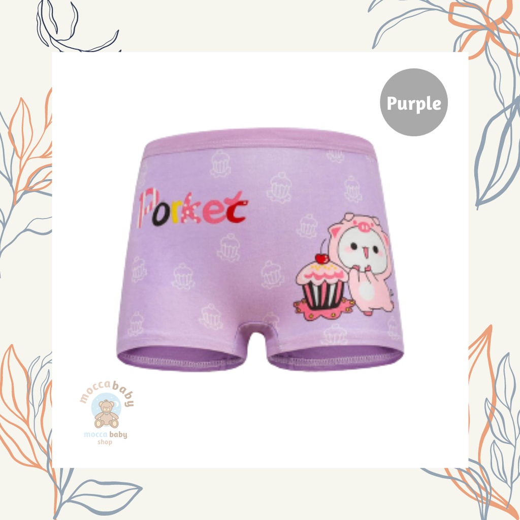 MBSS - XING DAILY CD POCKET LOVE BXR celana dalam anak perempuan bahan katun halus 2-12 Tahun