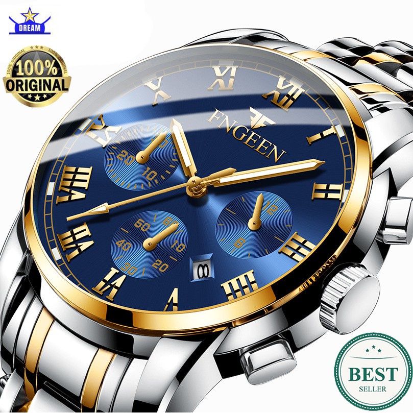 Jam Tangan Cewek Murah Anti Air Wanita A9X6 COD✔ Pria FNGEEN 4006 Luxury Full Steel Sport Quartz Bus