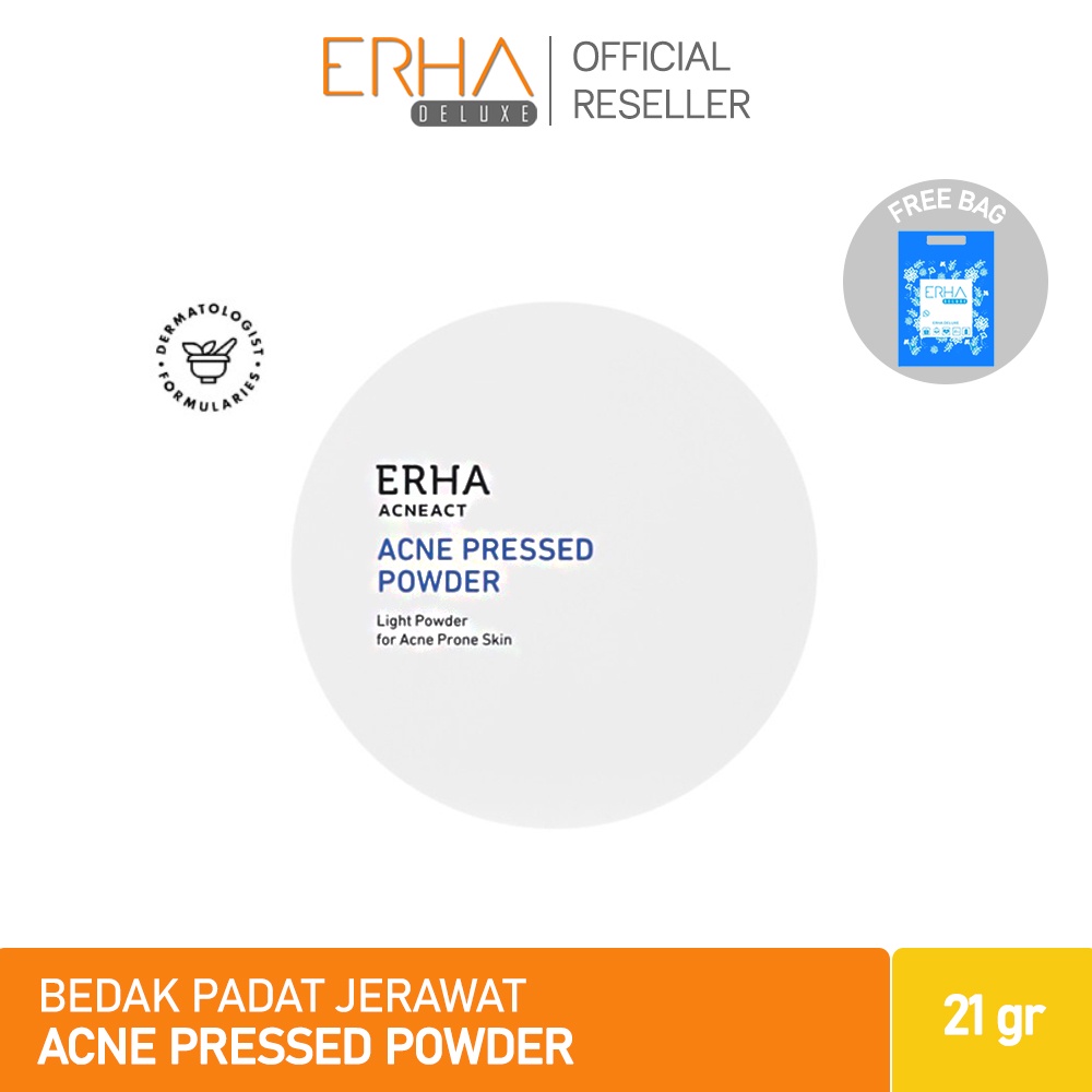 ERHA Bedak Padat Jerawat - Acne Pressed Powder - Kulit Berminyak