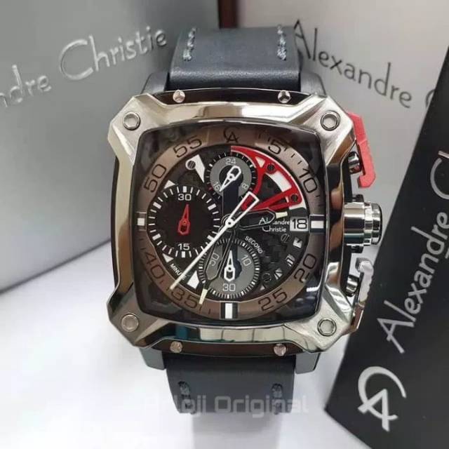 JAM TANGAN PRIA ALEXANDRE CHRISTIE AC 3038 FULL BLACK. GARANSI RESMI 1TAHUN
