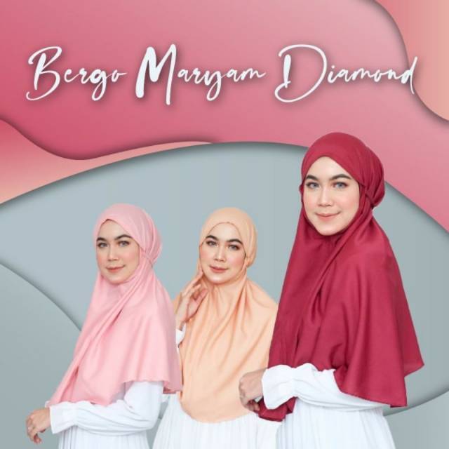 HIJAB BERGO MARYAM DIAMOND CREPE STRETCH PREMIUM 75X90CM