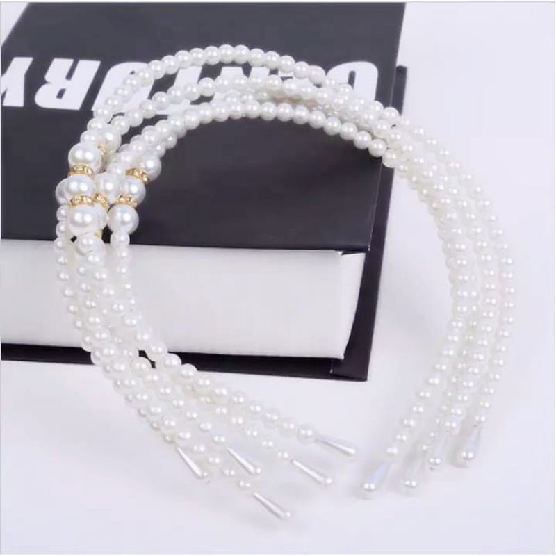 TAFBABY Bando Korea Mutiara Korean Pearl Handband Bandana Wanita