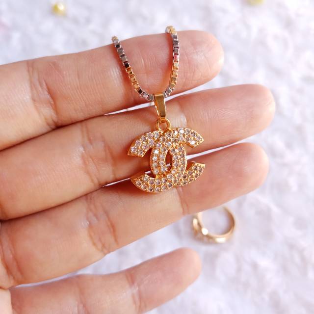 Set Xuping 18K Kalung+Liontin+Cincin Chanel