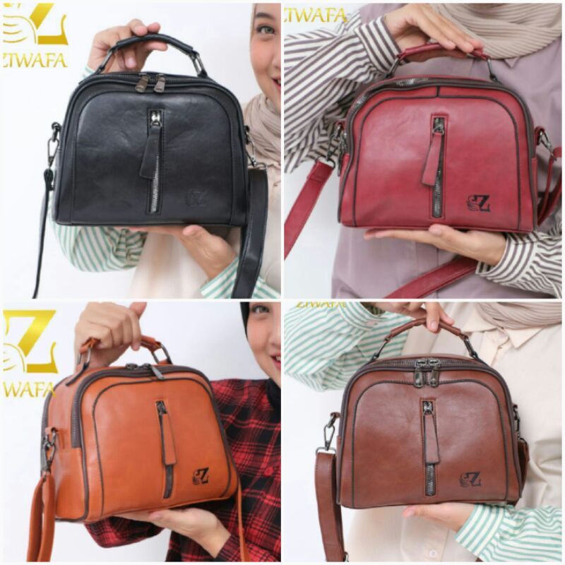 ZIWAFA CAMELIA BAG ORIGINAL TAS SELEMPANG WANITA TALI PANJANG SLINGBAG BAHAN KULIT SINTETIS WARNA HI