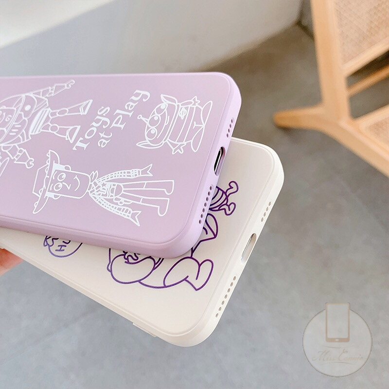 Casing Samsung A11 M11 A32 A52 A72 A50 A12 A50s A30s A02s A51 A20s A71 M40s A21s A31 A10s Cartoon Case Winnie the Pooh Funny Toys Alien Toy Story Straight Cube Cover-7