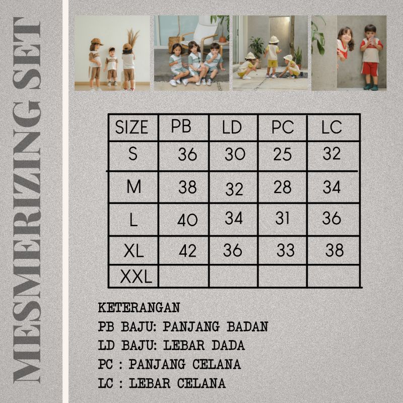 MESMERIZING SET - Promo 10.10 Family Set baju olahraga daily wear kaos kekinian baju tidur murah unisex