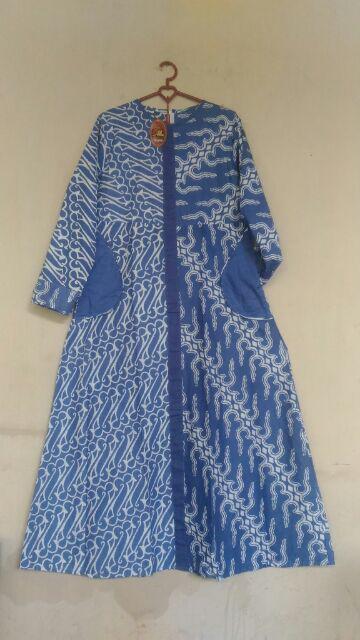 Gamis Batik Cap Indigo