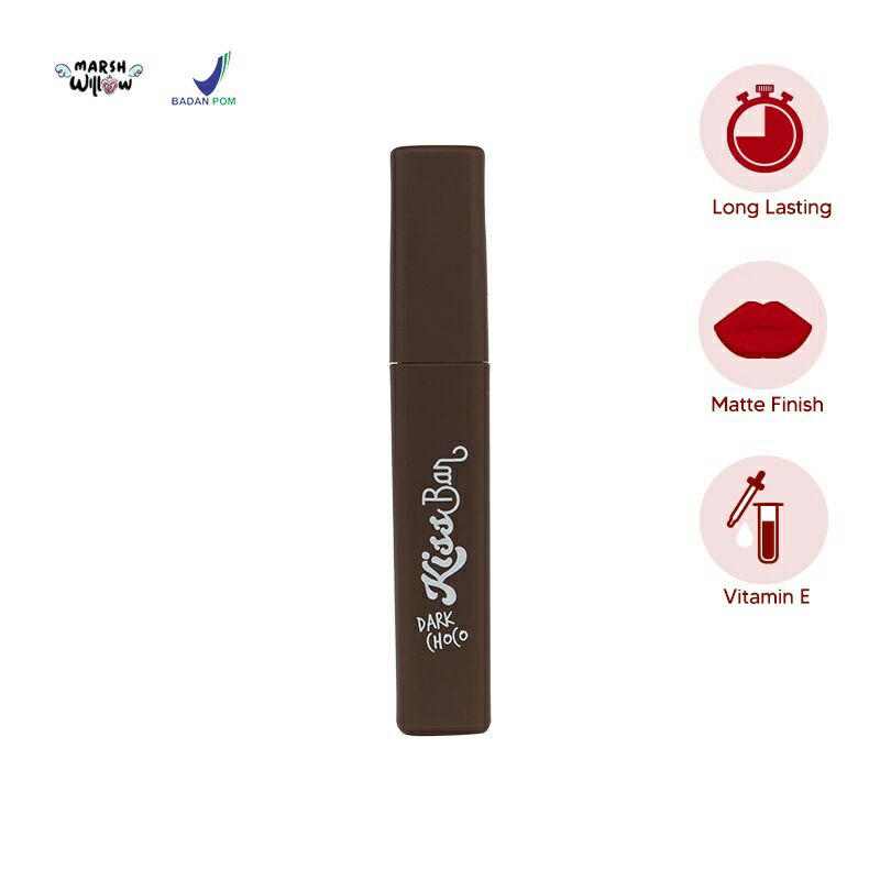 MARSHWILLOW Kiss Bar Dark Choco Lip Liquide Original BPOM