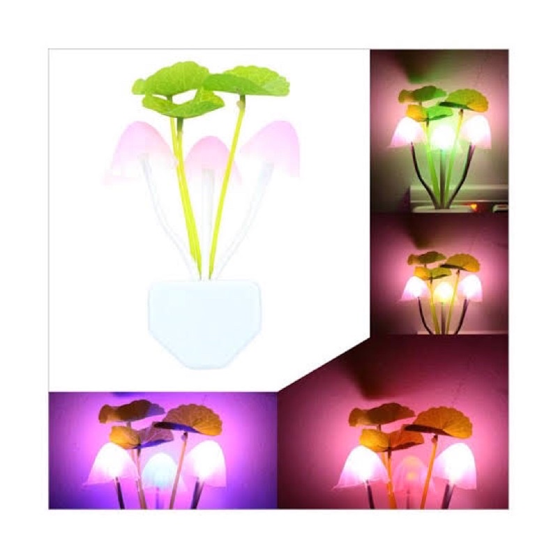 Lampu Tidur Jamur Avatar Sensorn Cahaya / Mushroom lamp LED / Night Light Lamp / Lampu Tidur Hemat Energy / Lampu Kamar Tidur Model Segi / Lampu Aesthetic / Lampu Unik