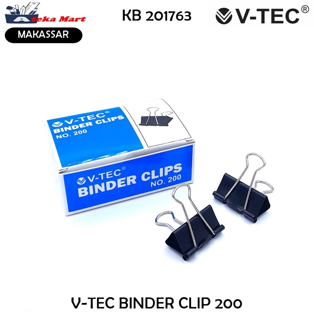 

[1 BOX KCL] V-TEC BINDER CLIP 200