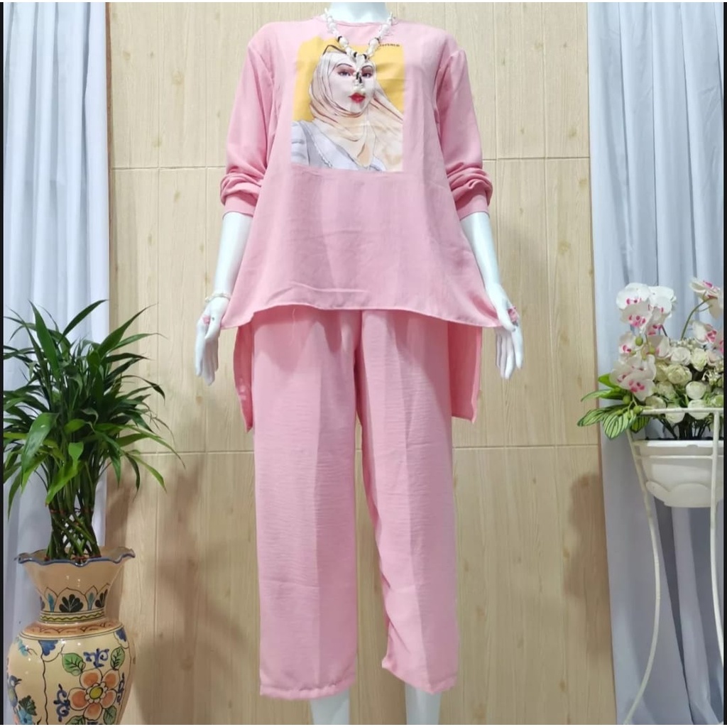 ONE SET CRINCKLE TERBARU | SETELAN CRINCKLE AIRFLOW PREMIUM | SETELAN WANITA KEKINIAN  VIRAL 2022 | SETELAN WANITA SABLON | ONE SIZE | TERLARIS | PROMO FLASH SALE