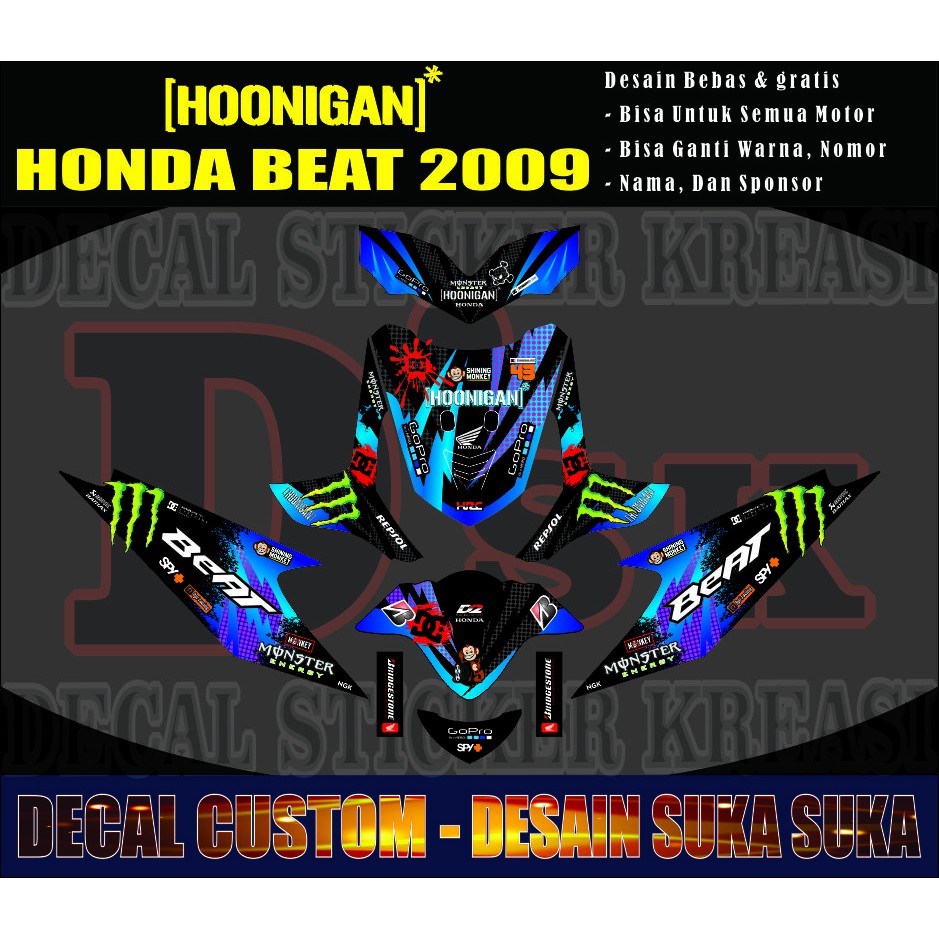 DECAL MOTOR BEAT KARBU DECAL STIKER BEAT KARBU DECAL STICKER BEAT KARBU STIKER DECAL BEAT KARBU LAMA