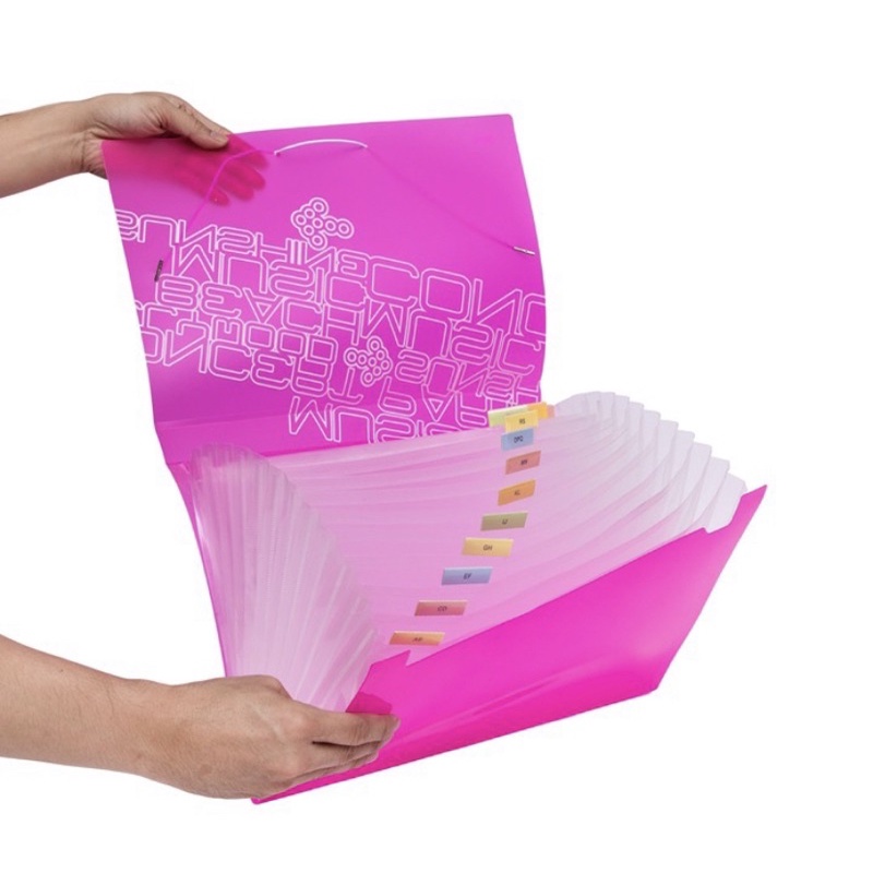 

bantex pp jolly bright expanding file ( 13 pocket ) polio pink 3607 19