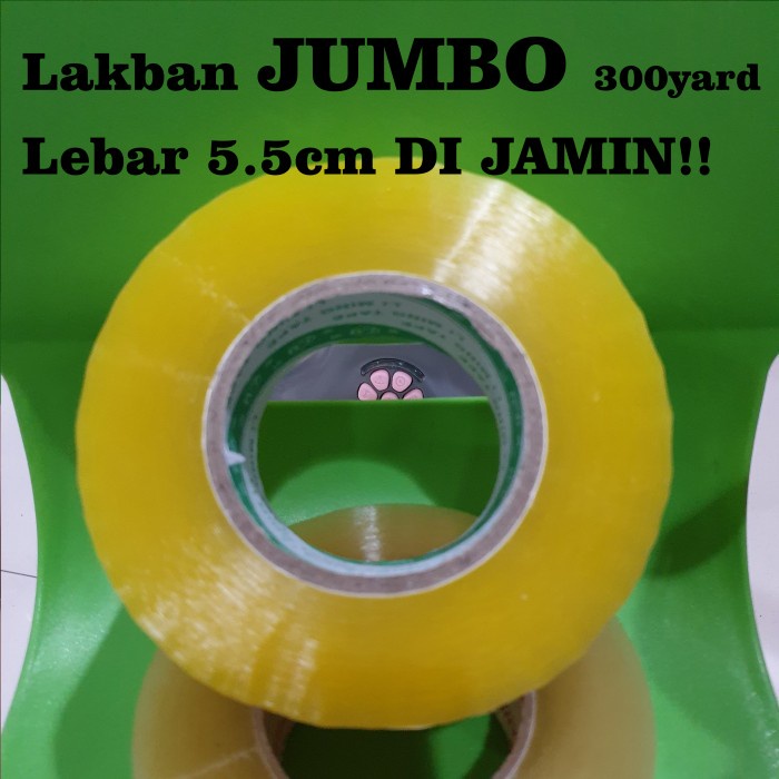 Lakban JUMBO 300yard Lebar 5.5cm PASTI lakban bening TEBAL