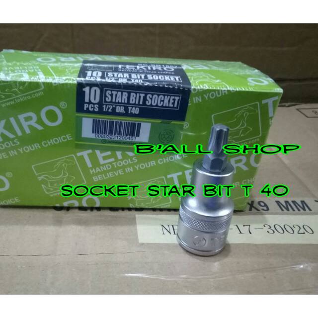 Star Bit Sock Socket T40 Tekiro