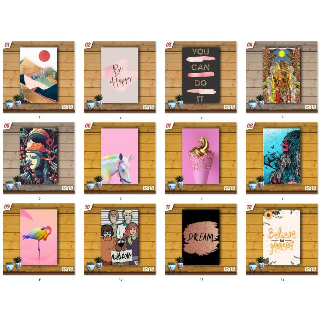 Random Pictbox Premium Minimalis Kotak Gambar Poster Hiasan