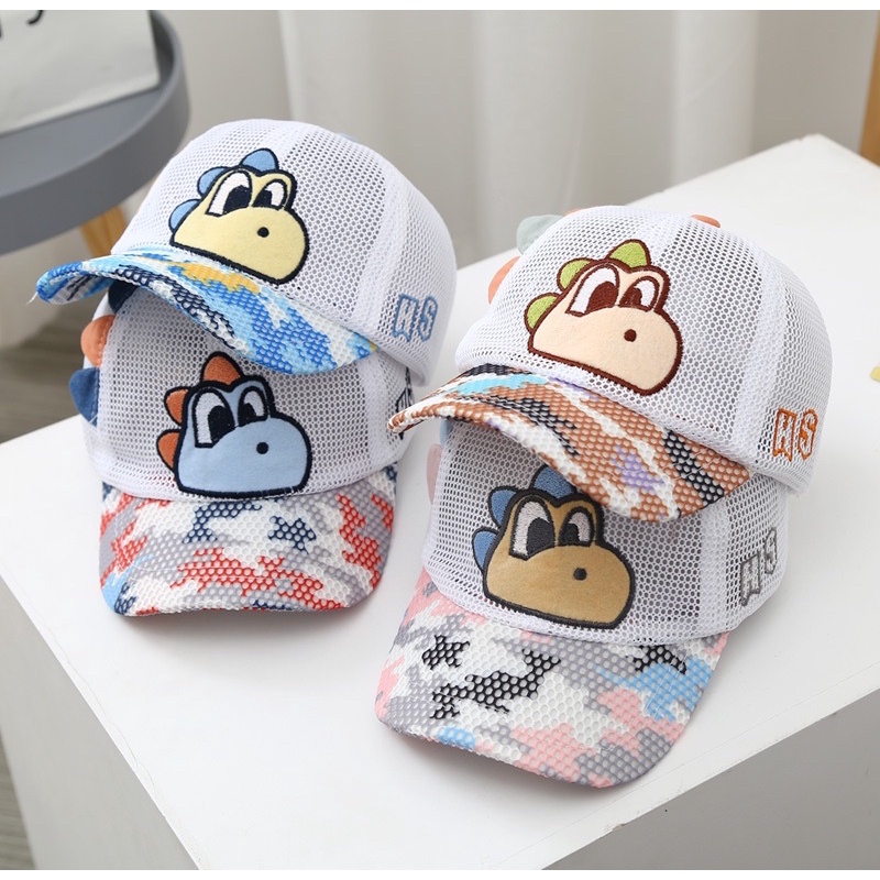 Topi Baseball Anak Laki Laki Perempuan Import Model Dino HS Jaring