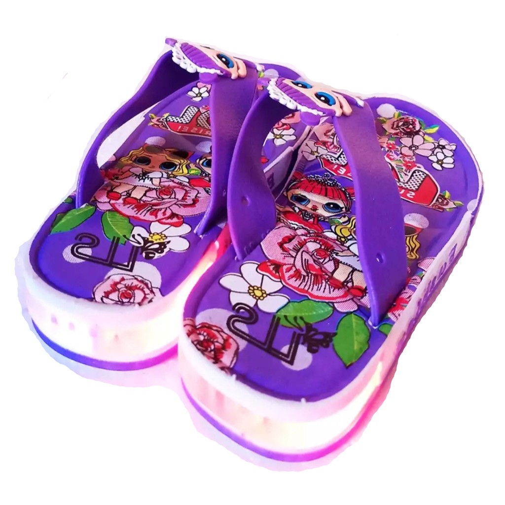 Sandal Jepit Anak Perempuan Nyala Lampu Led