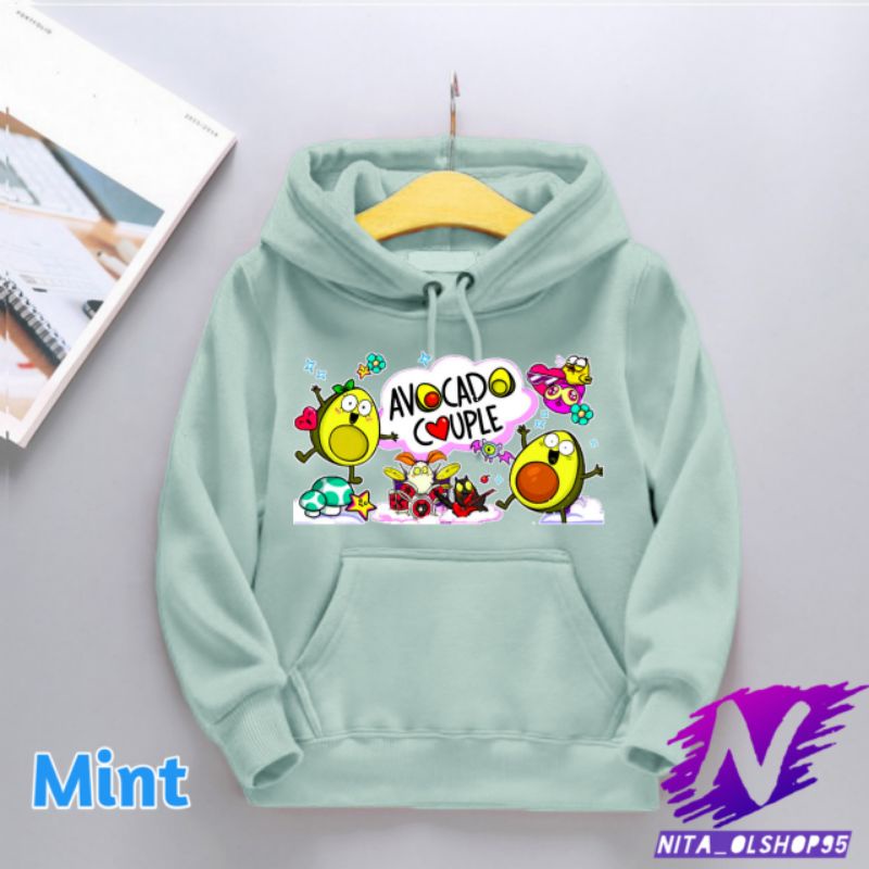 Hoodie anak avocado Hoodie kartun avocado couple