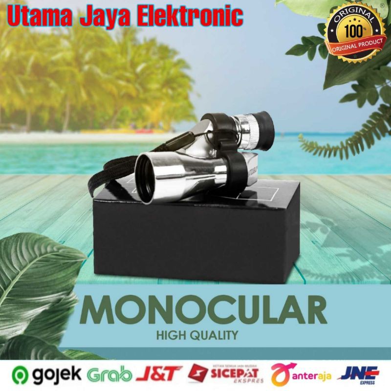 Teropong Monocular 8x20 Mini Kecil Perbesaran 8x Lensa Coating Bening