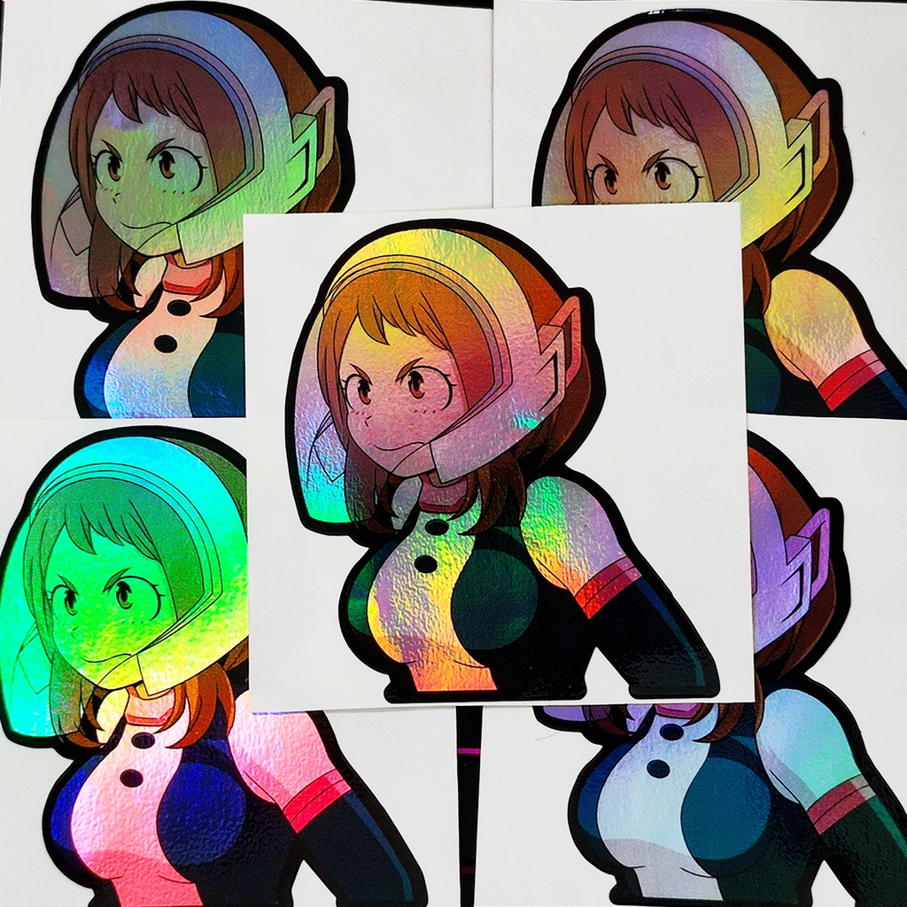 STICKER STIKER HOLOGRAM ANIME - URARAKA BOKU NO HERO AKADEMIA  - STIKER ANIME HOLOGRAM