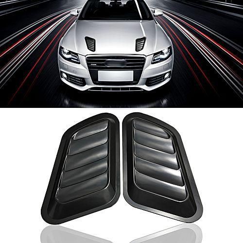 Air Flow 2pc Air Scoop MOBIL Intake Scoop Turbo Bonnet Vent