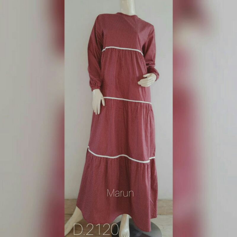 Gamis polkadot susun by DANTY ORIGINAL