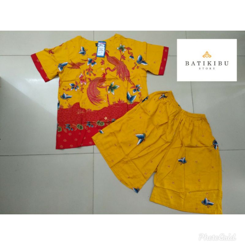 Setelan Kulot Unggul Jaya Cap Jawi Mas / Sekar Mekar Lengan Pendek Celana Pendek (M)
