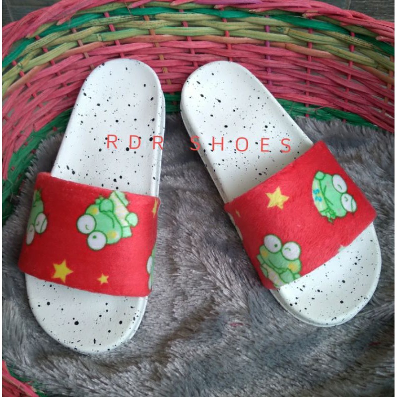 RDR sandal bulu keroppi bisa couple ibu anak