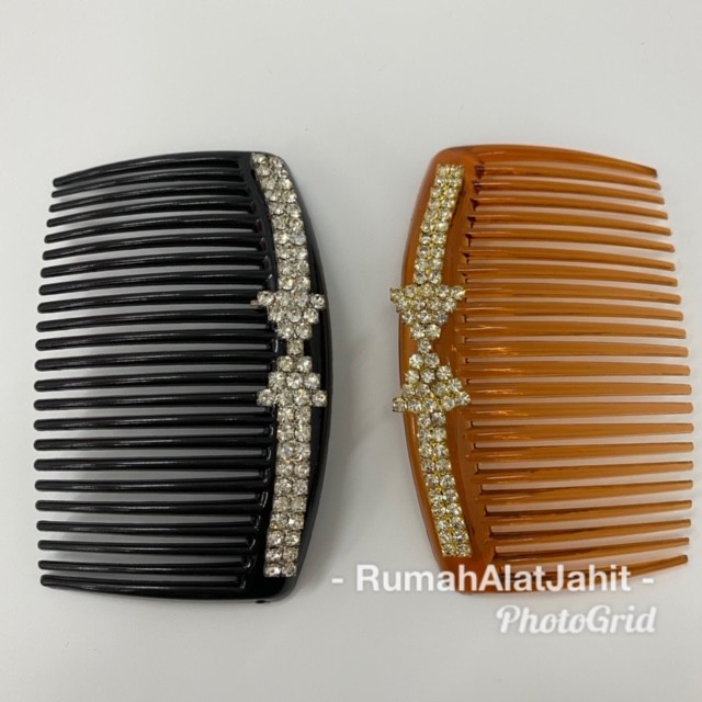 Sirkam Rambut Permata 8 x 5cm Gerigi Kecil dengan 6 model