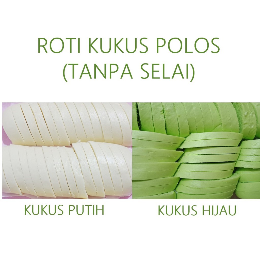 

Roti Kukus Original Putih dan Roti Kukus Hijau Pandan Tanpa Selai Homemade Asli dan Murah