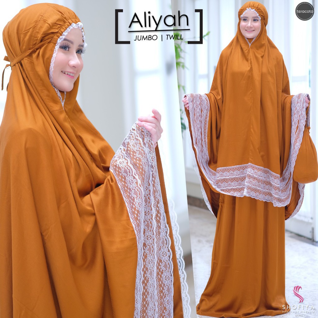 (COD) ALIYAH MUKENA Muslimah Syari Wanita Perempuan Cewek Renda Sholat Dewasa Cantik ORI by Shofiya