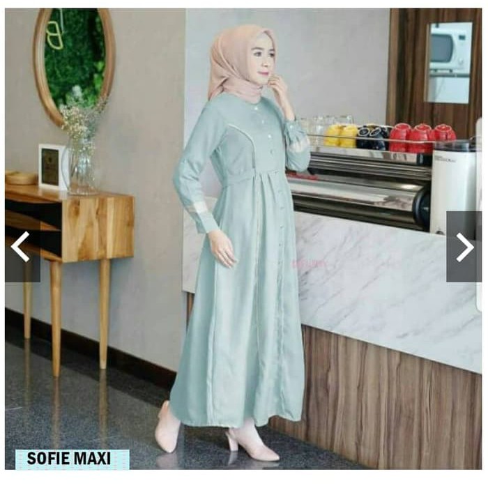 MURAH Pakaian atasan set muslimah sabyan ibu wanita Sofi Dress Baju Wanita Gamis Baju Terusan Panja