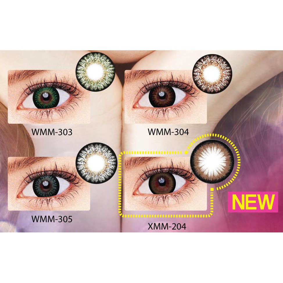 Softlens GEO Princess Mimi &amp; Cafe &amp; Eyescream Big Eyes Grey Green Gray Brown Almond Starmish Choco