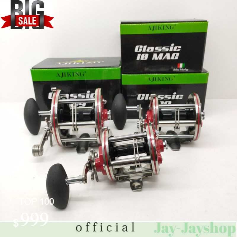 Ajiking Classic 209. Trolling Fishing Reel. Right Handle