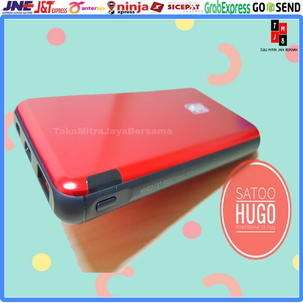 POWERBANK HUGO SLIM 10000 mAh USB 2 PORTS OUTPUT REAL CAPACITY POWER BANK