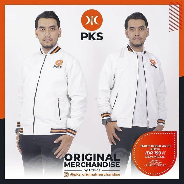 PKS Merchandise | Jaket Regular 01 Putih Jaket Logo PKS