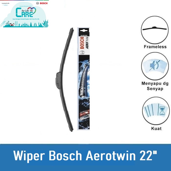 Jual Bosch Wiper Mobil Aerotwin Premium Frameless Ukuran 22 Inch