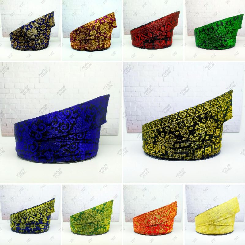 TANJAK/TENGKOLOK/DESTAR SONGKET PREMIUM ASLI MELAYU DEWASA | IKAT KEPALA MELAYU | MODEL TANJAK KREASI JOHOR-RIAU
