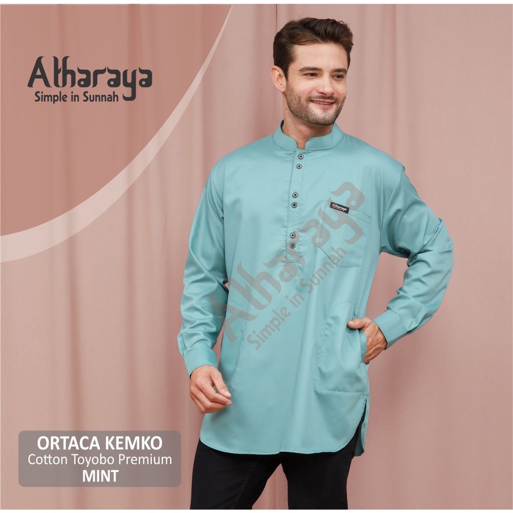 Baju Koko Kurta Pria Kemko Lengan Panjang ORTACA Kemko Premium By Atharaya