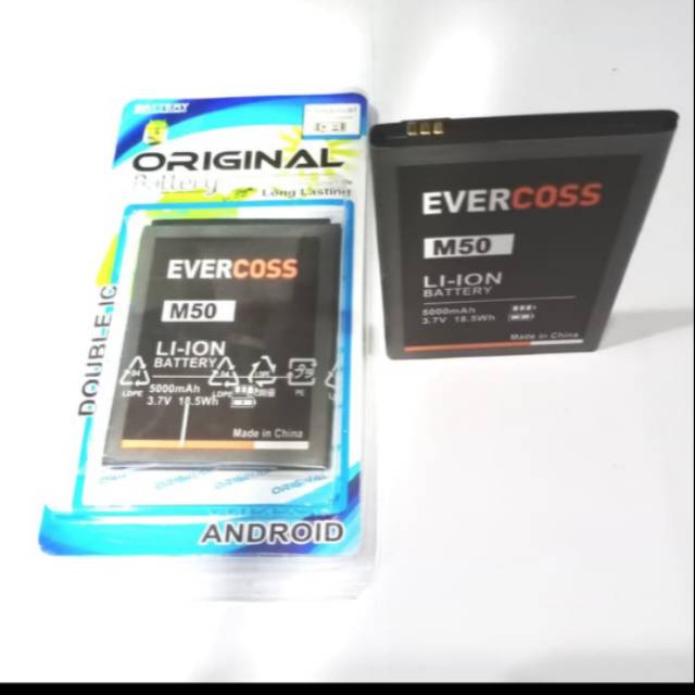 Baterai Batere Battery originsl evercross M50