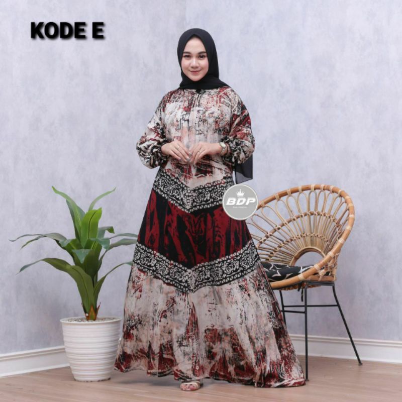 Promo Gamis Batik Twill Sogan R7np5rSXAnA87Z