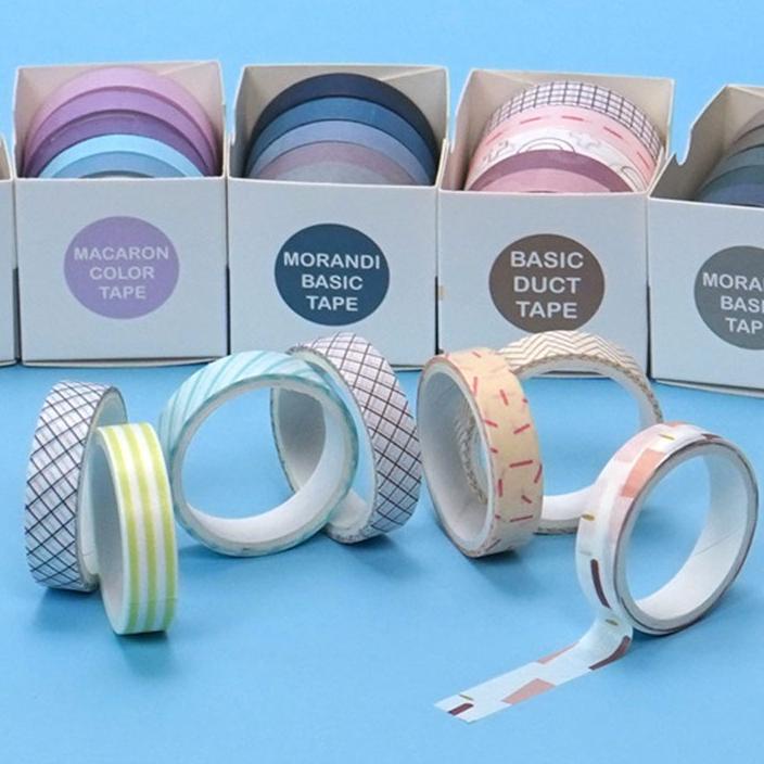 

✅Viral Banget❤ 5Pcs/Set Stiker Kertasselotip Selotip Warna Solid Kreatif Buku Harian Scrapbooking Diy Dekorasi COD Washi Tape Washi Gambar Pohon Bunga Untuk Dekorasi [Ready Stock] produck terlaris