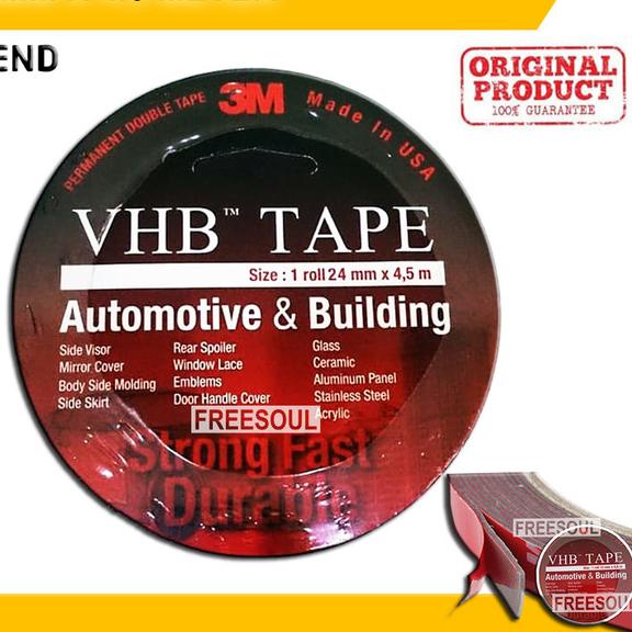 

❅ 3M VHB Double Tape Automotive 4900 size 24mm x 4.5m -Double Tape Mobil ☇