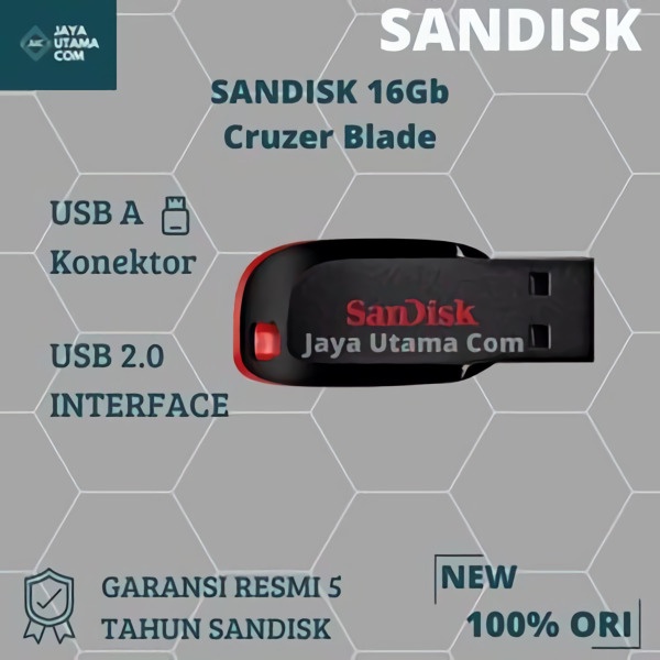 SANDISK 16Gb Cruzer Blade Flashdisk ORIGINAL