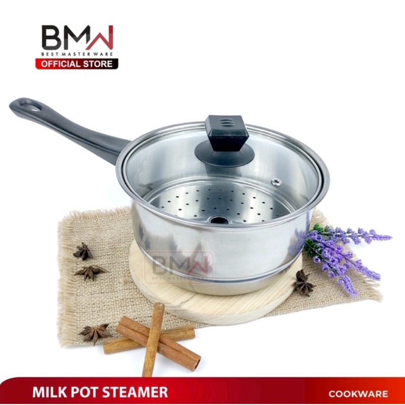 Panci Susu Milkpot Kukus Steamer Stainless Steel