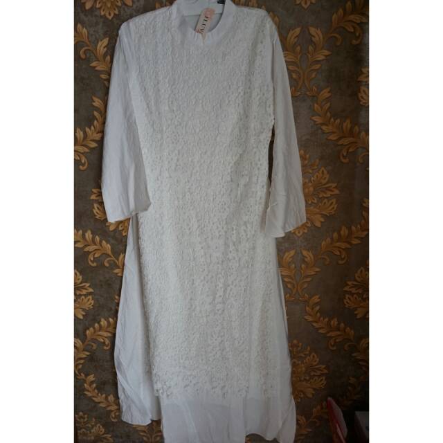 Gamis Putih White Iluva Cewek Wanita New